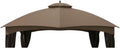 Garden Winds Reinforced RipLock 350 Replacement Canopy Top Cover Compatible with Allen Roth 10' x 12' Gazebo Models GF-12S004B, TPGAZ17-002 - Nutmeg