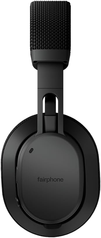 Fairphone Fairbuds XL Horizon Black Over-Ear Wireless Headphones with Active Noise Cancelling, aptX-HD 24-bit Audio, 30 H Battery, IP54 Weatherproof, Replaceable Parts