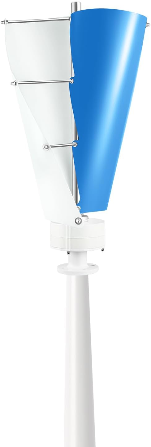 Wind Generator, 100W 12V Vertical Wind Turbine Generator Vertical Axis Wind Turbine Vertical Wind Generators Kit Wind Power Generators w/Controller for Home, Business, Ships
