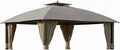 Garden Winds Reinforced RipLock 350 Replacement Canopy Top Cover Compatible with Broyhill Eagle Brooke Ashford 10' x 12' Gazebo Models A101007600, A101007603, A101007604 – Slate Gray