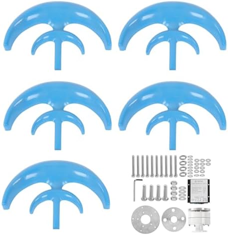 100W Vertical Wind Turbine Generator with Controller, 5-Blade Low RPM 12V/24V Windmill for Boats & Terraces, Eco-Friendly Power Solution for Home Use