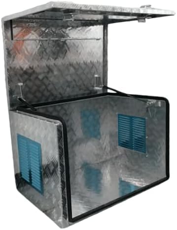 30'X23'X23' Aluminum Generator Enclosure Box – Outdoor Waterproof | Shockproof Storage Shed for Portable Generator Equipment ToolBox (5 Bar Thread-Sliver)