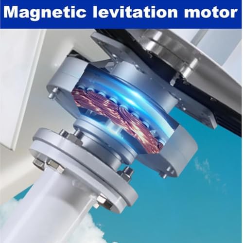 12000W Low Noise Vertical Wind Turbine Generator for Home Use - 12V/24V/48V/220V with Controller, Ideal for Courtyard & Garden Lighting (White)