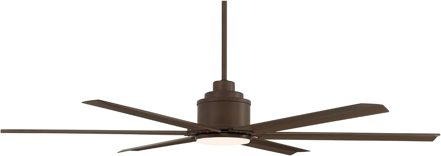 Casa Vieja 65' Ultra Breeze Modern Industrial Outdoor Ceiling Fan with Dimmable LED Light Remote Control Oil Rubbed Bronze Wet Rated for Patio Exterior House Home Porch Gazebo Garage - 24' Downrod