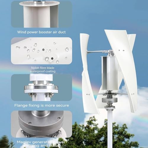 20000W Vertical Axis Wind Turbine Kit with Controller & Grid Inverter - High-Efficiency Renewable Energy Generator for Home Use, Eco-Friendly Power Solution