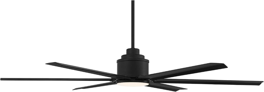 Casa Vieja 65' Ultra Breeze Modern Industrial Outdoor Ceiling Fan with Dimmable LED Light Remote Control Matte Black Wet Rated for Patio Exterior House Home Porch Gazebo Garage with 18' Downrod