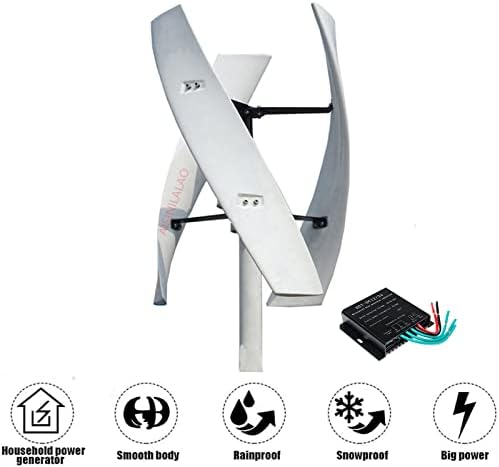 9000W Vertical Wind Turbine Generator 12V/24V/48V - Noiseless Roof-Mounted Free Energy System with Controller for Household Energy (220V) - Eco-Friendly Power Solution
