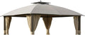 Garden Winds Reinforced Replacement Canopy Top Cover Compatible with The A101007600, A101007603 Broyhill Eagle Brooke Ashford Asheville 10' x 12' Gazebo - Classic Stone, RipLock 350