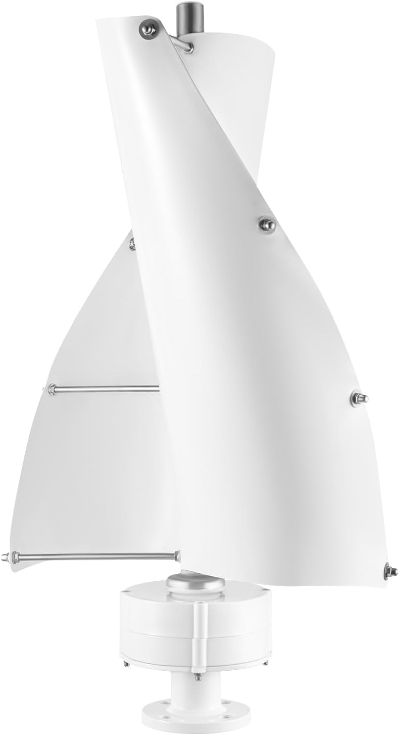 500W Vertical Axis Wind Turbine Generator Kit, 12V/24V Home Windmill with Charge Controller, for Hybrid Wind Solar System, Home Business Industrial Use Energy Power Supply.