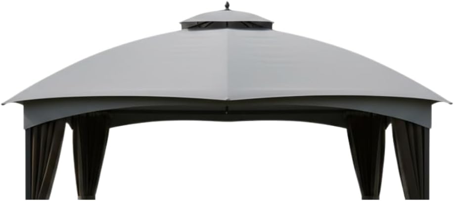 Garden Winds Reinforced RipLock 350 Replacement Canopy Top Cover Compatible with Allen Roth 10' x 12' Gazebo Models GF-12S004B, TPGAZ17-002 - Slate Gray