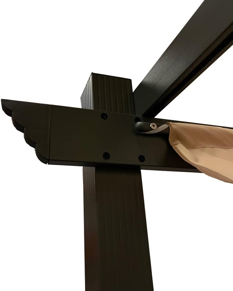 Garden Winds Replacement Canopy Top Cover Compatible with The Purple Leaf ZYMPG1012 Pergola 10x12 and Universal to Most 10' x 12' Retractable Pergolas - Riplock 350