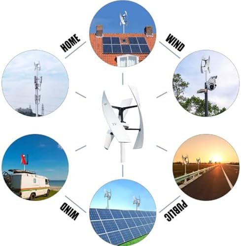 9000W Vertical Wind Turbine Generator - 12V/24V/48V Roof-Mounted, Noiseless with Controller, Ideal for Home Energy Solutions (220V) - Free Energy for Sustainable Living