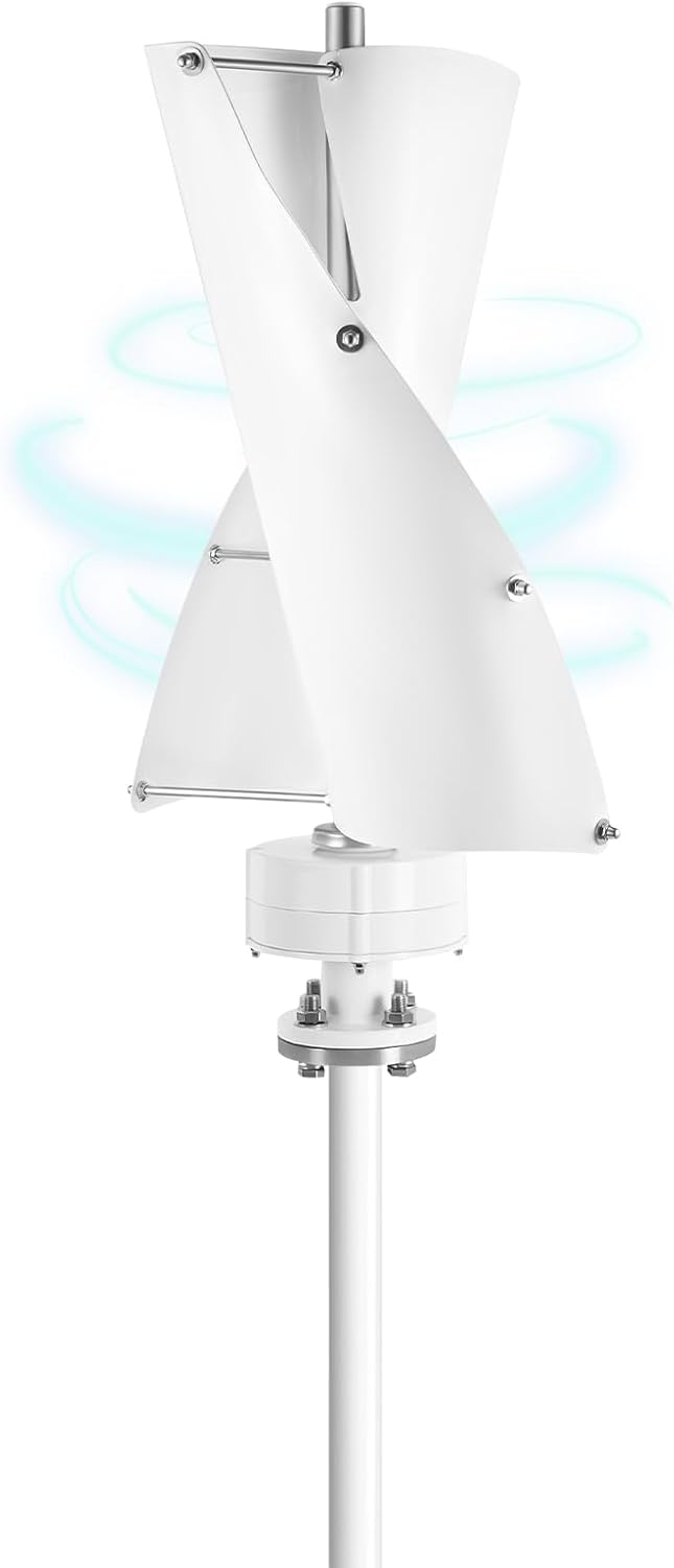 Wind Generator, 100W 12V Vertical Wind Turbine Generator Vertical Axis Wind Turbine Vertical Wind Generators Kit Wind Power Generators w/Controller for Home, Business, Ships