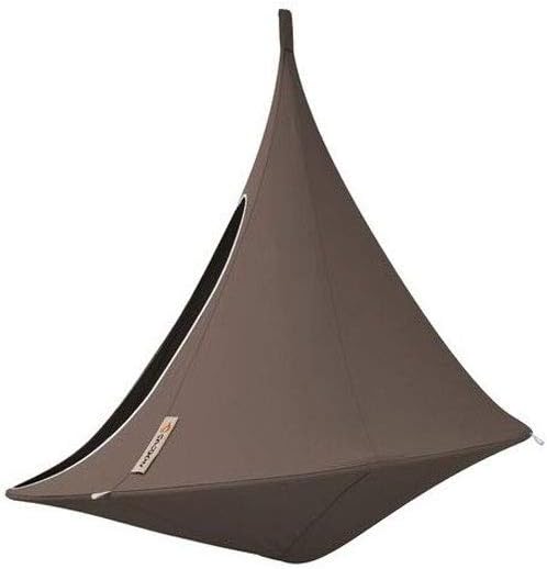 Vivere CACDT7 Sheltered Hanging Chair Polyester Cotton Blend Double, Taupe