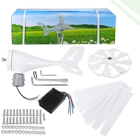Efficient 650W Wind Turbine Generator for Home - 12V/24V/48V, 3 Blades, Low Start Wind Speed (2.0m/s), Includes Charge Controller - Renewable Energy Solution