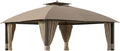 Garden Winds Reinforced RipLock 350 Replacement Canopy Top Cover Compatible with Broyhill Eagle Brooke Ashford 10' x 12' Gazebo Models A101007600, A101007603, A101007604 – Nutmeg