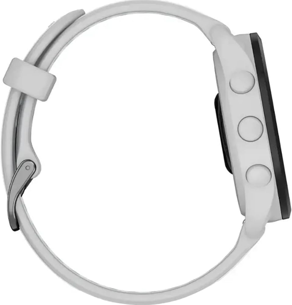 Garmin 010-02863-21 Forerunner 165 Smart Sport Watch, Mist Gray + Whitestone Bundle with Silicone Dust Cover 3 Pack, 2X 1.2 Inch Screen Protector and 2 YR CPS Enhanced Protection Pack