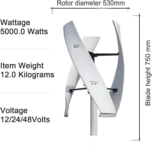 20000W Vertical Axis Wind Turbine Kit with Controller & Grid Inverter - High-Efficiency Renewable Energy Generator for Home Use, Eco-Friendly Power Solution for Sustainable Living
