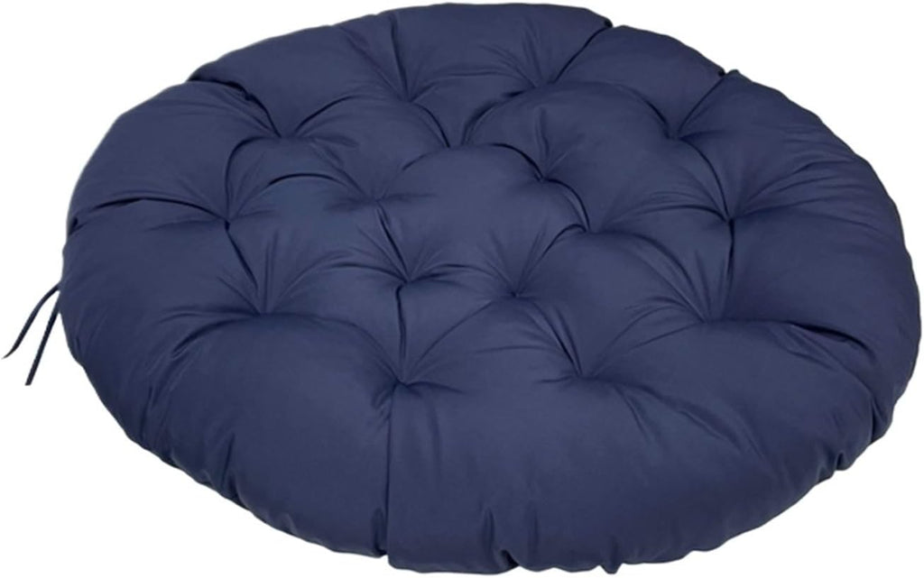 Ergonomic Wicker Papasan Chair Cushion, Round Papasan Swivel Chair Cushion, Rocking Chair Cushion for Outdoor Indoor(Dark Blue,51 * 51 in)