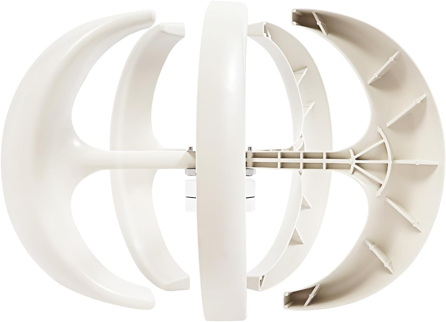 Wind Turbine Generator, 12V 600W Vertical Axis Wind Generator 5-Blade Lantern Shape Windmill Generator with Controller and Automatic Wind Angle Function, Permanent Magnet Wind Generator for Home Use