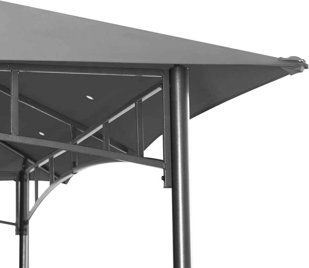 ABCCANOPY Gazebos for Patios 10x12 - Outdoor Steel Frame Gazebo for Lawn Backyard Garden Deck (Dark Gray)