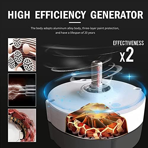 9000W Vertical Wind Turbine Generator for Home Use - 12V/24V/48V Roof-Mounted, Noiseless with Controller, Free Energy Solution for 220V Household Power