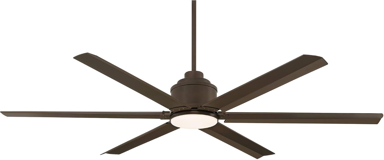 Casa Vieja 65' Ultra Breeze Modern Industrial Outdoor Ceiling Fan with Dimmable LED Light Remote Control Oil Rubbed Bronze Wet Rated for Patio Exterior House Home Porch Gazebo Garage - 18' Downrod