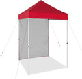 EAGLE PEAK Pop up Canopy 5x5, Outdoor Portable Canopy Tent with One Removable Sunwall, Carry Bag Included, Red