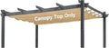 Pergola Shade Cover Replacement Canopy Top Compatible with 10 X 12 ft 6-Bar Pergola Frames - Beige (Canopy Size 116' W x 120' L, Canopy Top Only)