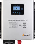 Ampinvt 800W Pure Sine Wave Inverter with AC Charger, DC 12V to AC 120V Output,UPS Backup Power Low Frequency Inverter for Lithium, Sealed,AGM, Gel,and Flooded Batteries