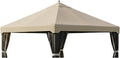 Garden Winds Heavy Duty Reinforced RipLock 500 Replacement Canopy Top Cover Compatible with Garden Treasures 10' x 12' Gazebo Models S-1210GZ, S-1210GZN - Beige