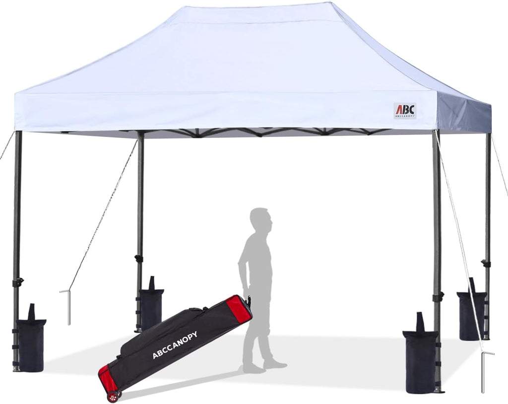 ABCCANOPY Patio Pop Up Canopy Tent 8x12 Commercial-Series (White)