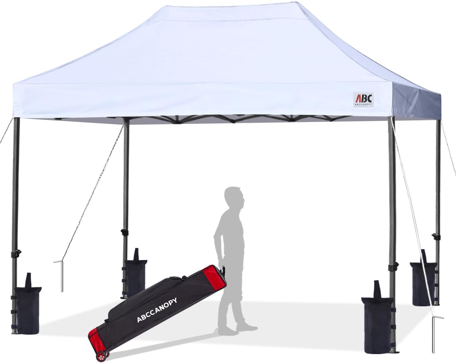 ABCCANOPY Patio Pop Up Canopy Tent 8x12 Commercial-Series (White)
