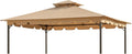 Garden Winds Reinforced RipLock 350 Replacement Canopy Top Cover Compatible with Hampton II 10' x 12' Gazebo Model L-GZ215PST-5B – Beige