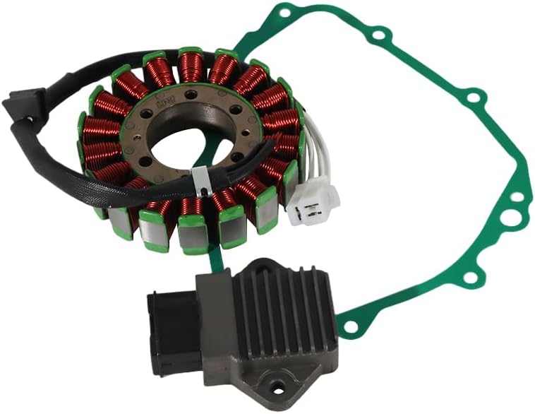 Stator Coil Regulator Rectifier Gasket Set for Honda CBR600F for Honda CBR600 F4 1999-2000, Stator Assy: 31120-MBW-611 Generator Cover 11392-MBW-000, Regulator 31600-MV4-010 31600-MV4-000