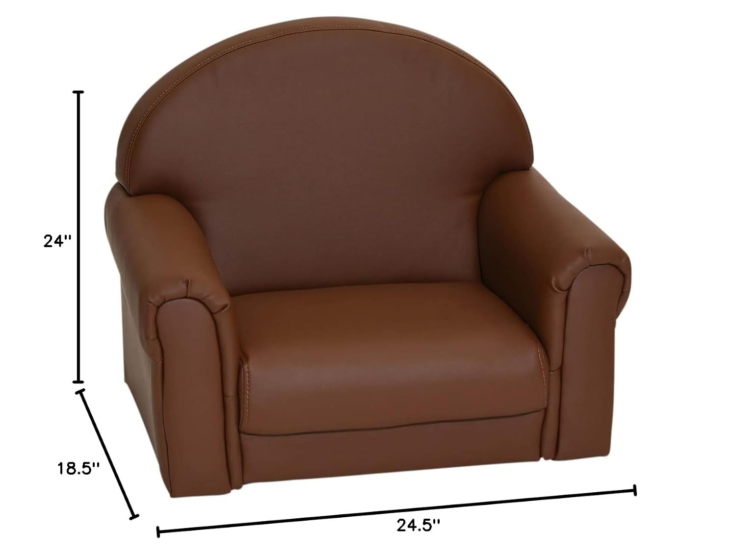 Children's Factory As We Grow Toddler Chair, Flexible Seating for Daycare or Preschool, Kids Reading Couch, Playroom Furniture, Walnut