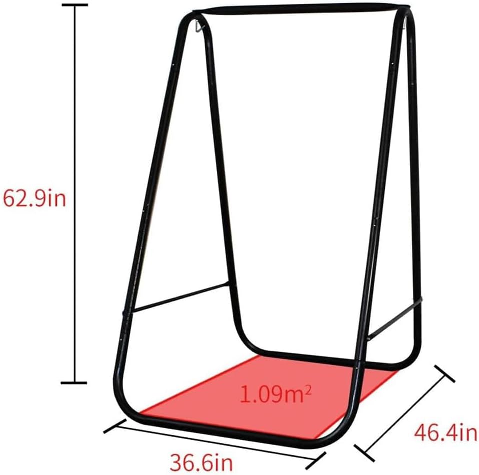 Hammock Chair with Stand,Heavy-Duty Hammock Stand with Large Indoor Swing,MAX Load 500 LBS,Hanging Chair with Stand for Indoor Outdoor,Swing Chair with 2 Cushions Included(Dark Grey)
