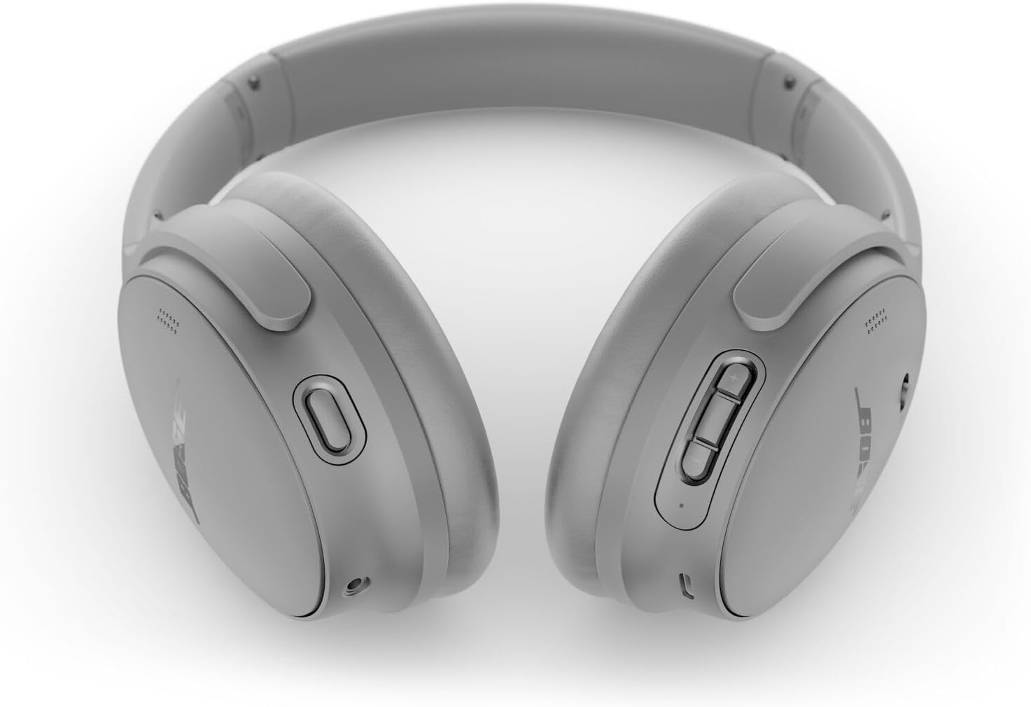 Bose QuietComfort Headphones - Wireless Bluetooth Headphones, Active Over Ear Noise Cancelling and Mic, Deep Bass Bundle + Desktop Headphone Stand + Green Extreme Dual Wall Charger (Moonlight Grey)