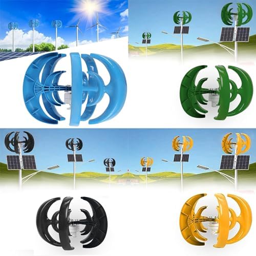 24V 100W Vertical Wind Turbine Generator with Controller for Home, Boats & Terraces - 5 Blades Low RPM Windmill for Eco-Friendly Energy Solutions