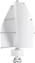 Vertical Wind Turbine, 500W 12V Portable Axis Wind Generator Kit with Controller, For Marine RV Home Industrial Energy (White)