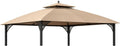 Garden Winds Reinforced RipLock 350 Replacement Canopy Top Cover Compatible with Cypress and Costway 10' x 12' Gazebo Models 24027, OP70382, SCBW0471851BA-1 - Beige