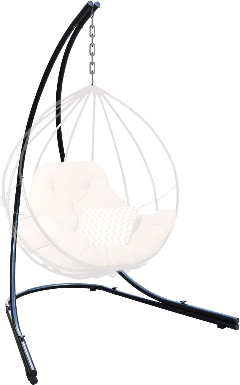 Sorbus Hammock Chair Stand Hanging Chair Stand- Heavy Duty Steel Sensory Swing Stand- Weather & Rust Resistant Arc Stand- Adjustable Portable Stand 330lbs - Tree,Lounger,Air Porch,Indoor/Outdoor,Yard