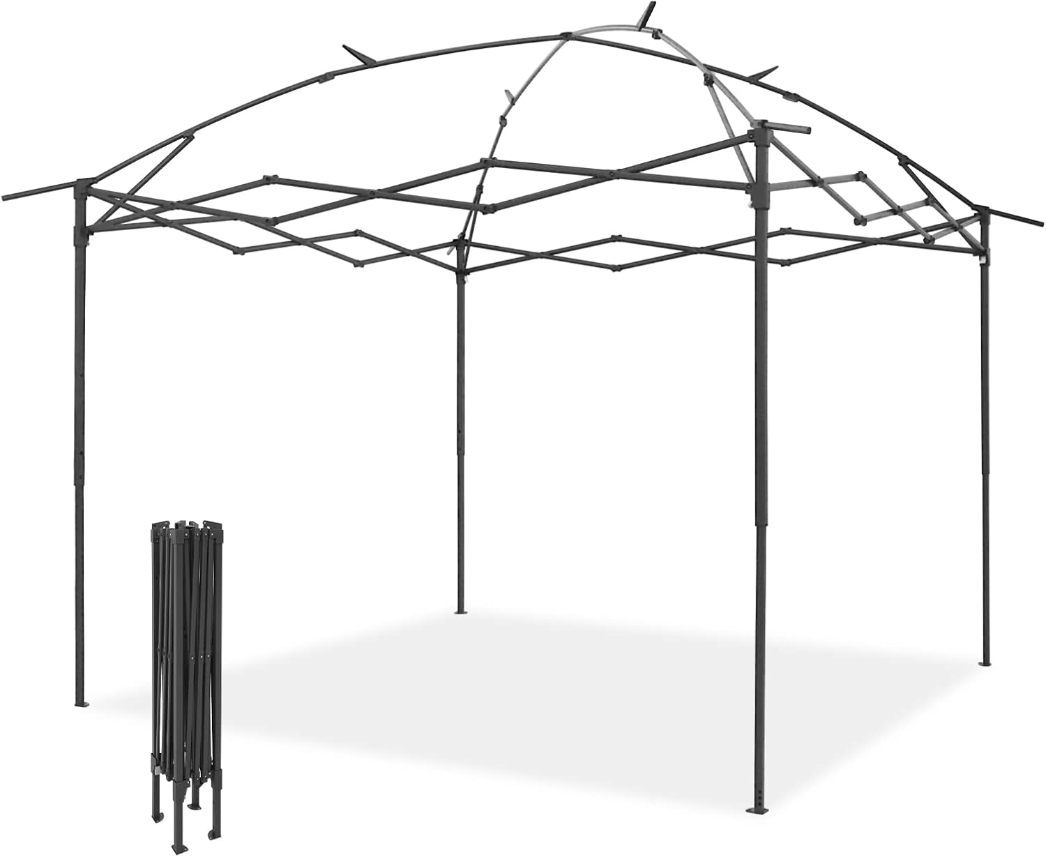 COOS BAY 11x11 Replacement Pop up Gazebo Tent Steel Frame Only, Gray