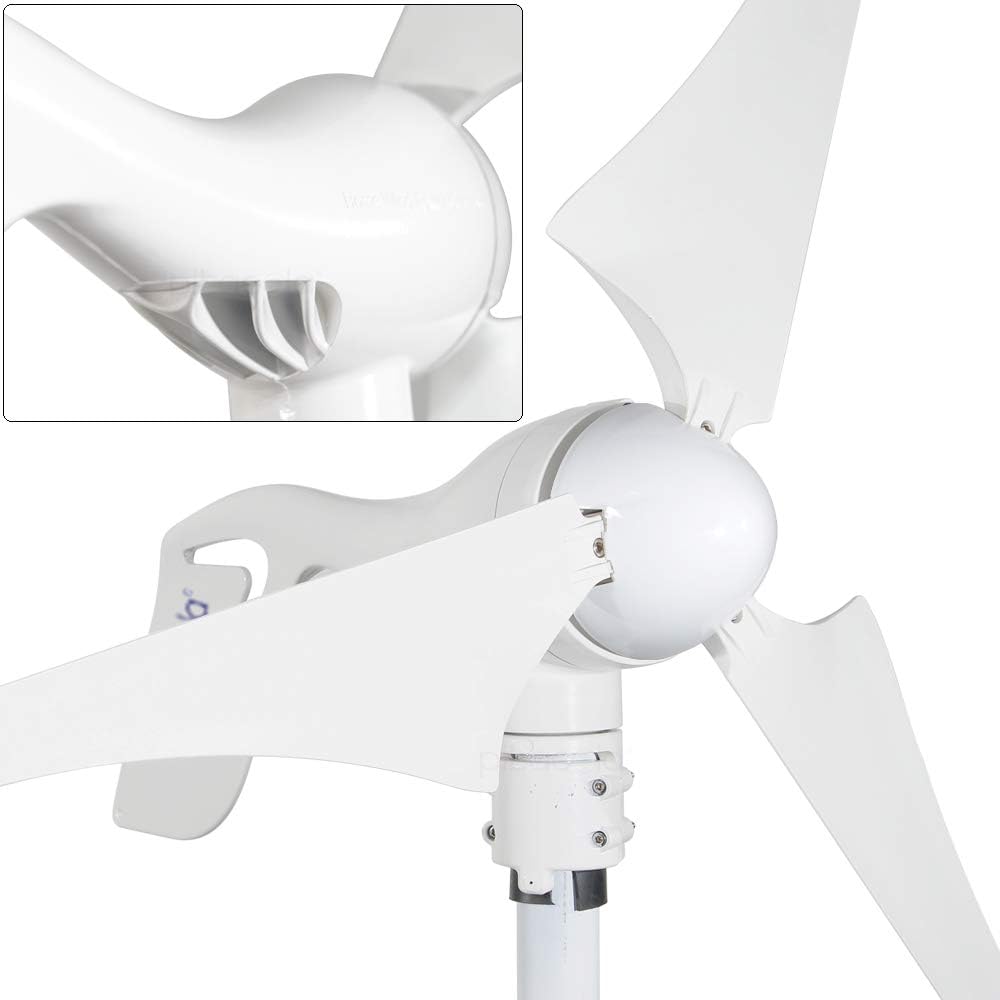Wind Turbine Generator 12V 400W with a 30A Hybrid Charge Controller. As Solar and Wind Charge Controller which can Add Max 500W Solar Panel for 12V Battery.