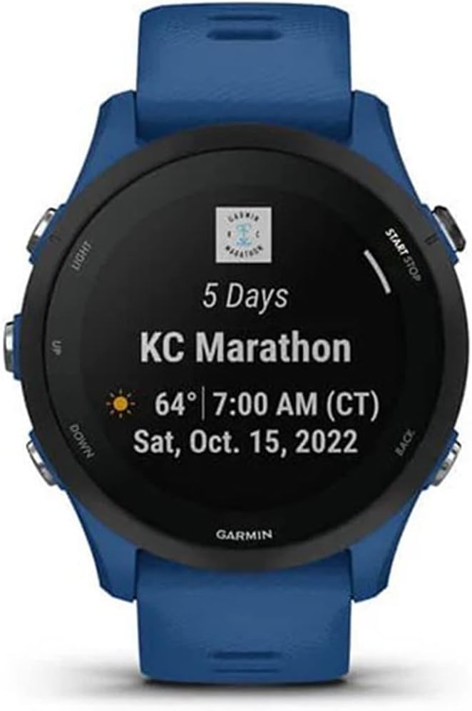 Garmin 010-02641-01 Forerunner 255 GPS Smartwatch Tidal Blue | Official USA Partner Model | Bundle with 2 YR CPS Enhanced Protection Pack