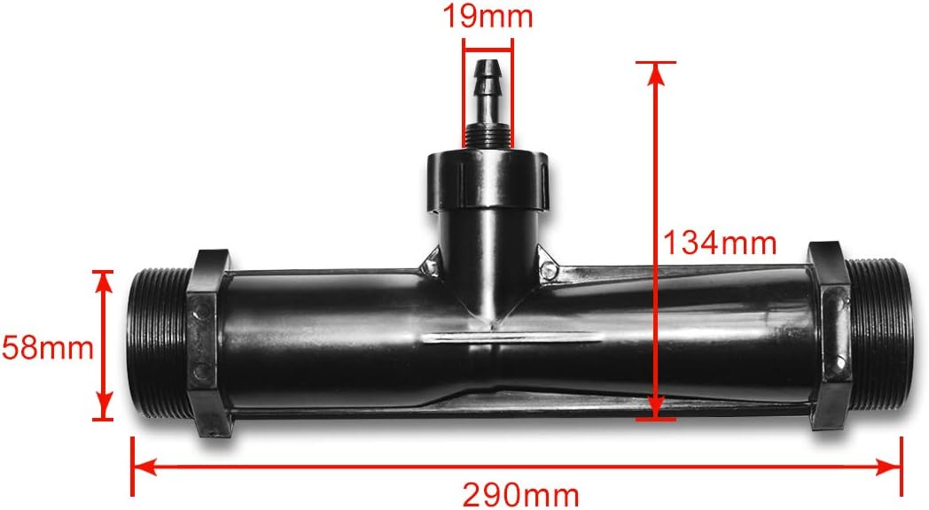 Pvdf Venturi Injector 2' Inch Gas-Liquid Mixing Venturi Injection for Ozone Generator, Agriculture Fertilizer Irrigation, Sewage Treatment, Dosing Device, Jet Device