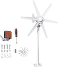 hatleues Wind Generators for Home Use 800W 24V Windmill Generator Kit with 6-Blade Wind Turbines Generator Kit, Electromagnetic Electricity Producer Equipment,Suit for RV, Home White