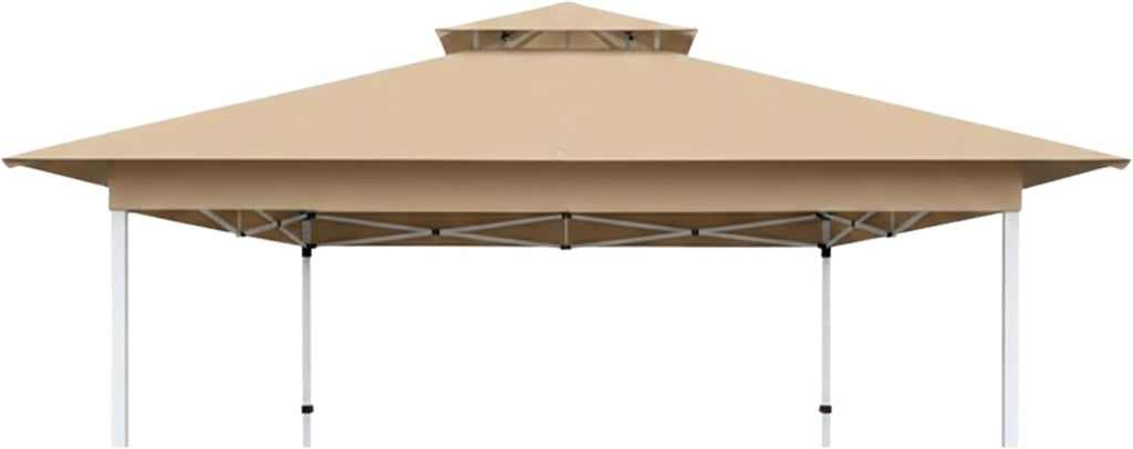 Garden Winds Reinforced RipLock 350 Replacement Canopy Top Cover Compatible with Outfine 12' x 12' Pop Up Gazebo Models CNP22036, OF200031AAA - Beige