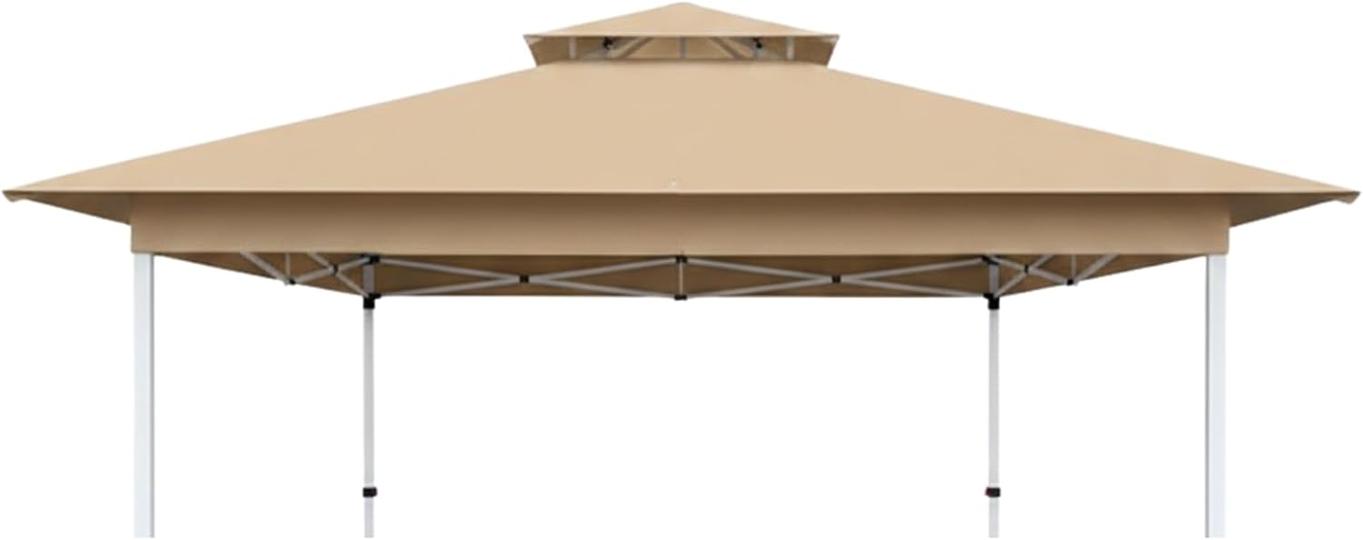 Garden Winds Reinforced RipLock 350 Replacement Canopy Top Cover Compatible with Outfine 12' x 12' Pop Up Gazebo Models CNP22036, OF200031AAA - Beige