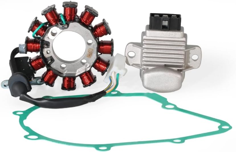 Stator Coil, Regulator Rectifier, Gasket Set for Honda MSX125 Grom 125 2014-2015, Stator Assy OEM: 31120-K26-901 /Regulator OEM: 31600-K26-921 /Generator Cover OEM: 11395-KPH-901